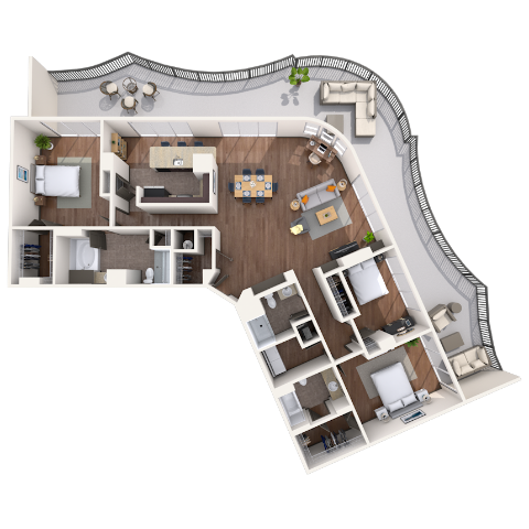 Traditional 3x2.5 1469 SF floor plan