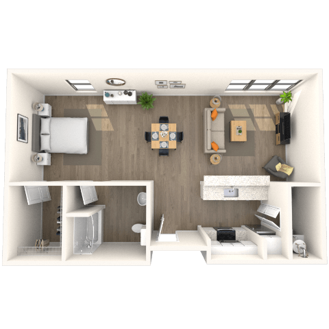 Studio 0x1 721 SF floor plan