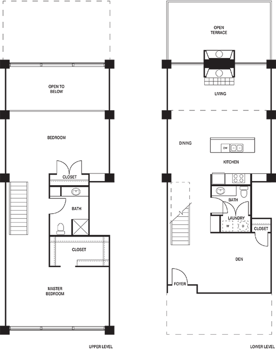 Penthouse 1x1.5 1437-2273 SF floor plan