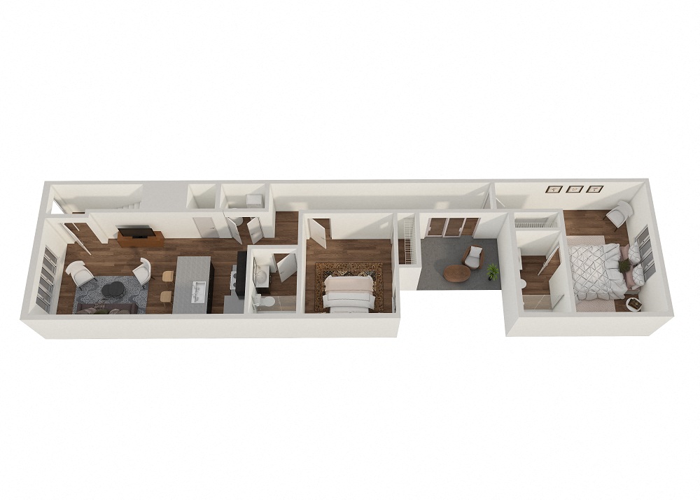 The Apartments at Brewerytown - Two Bedroom Floor Plan Picture