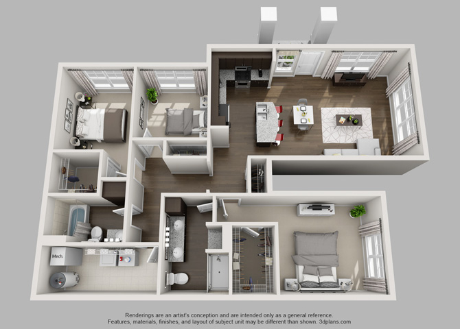 Valparaiso, Indiana Apartments | The Lakes Floor Plans