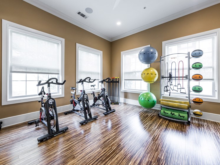 Yoga Studio with Spin Bikes and Fitness on Demand® Virtual Fitness Program at Grand at the Dominion, San Antonio, Texas