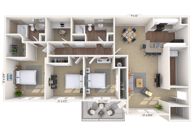 3 Bed/2 Bath
