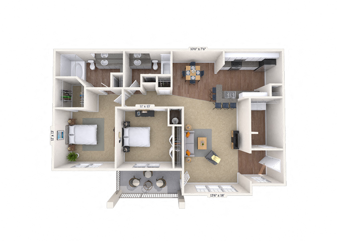 2 Bed/2 Bath