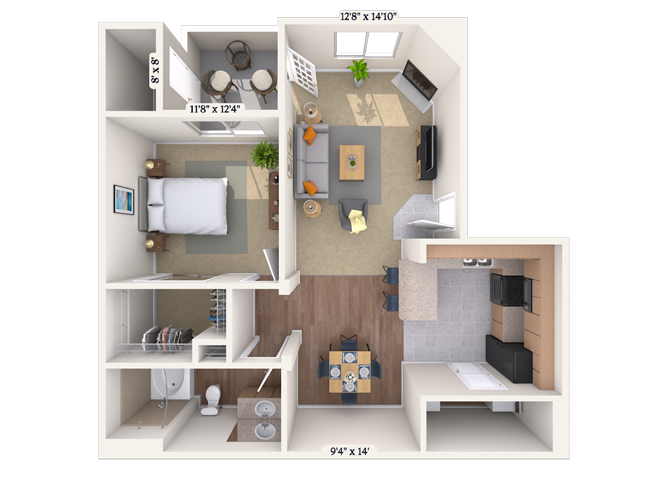 1 Bed/1 Bath