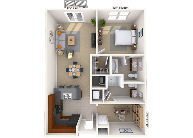 Spartan floor plan