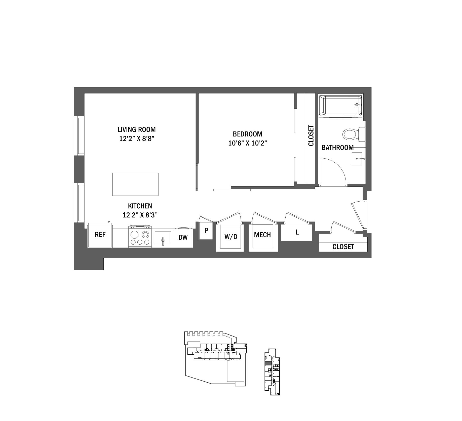 Floor Plan Studio, 1, 2, 3 BR Apartments Reston VA Signature