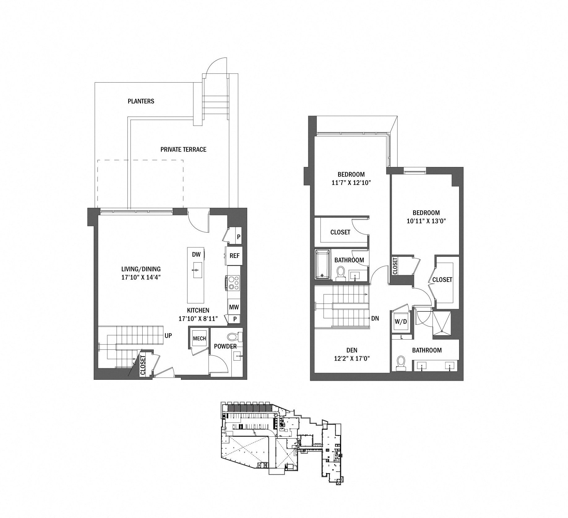 Floor Plan | Studio, 1, 2, 3 BR Apartments Reston VA | Signature