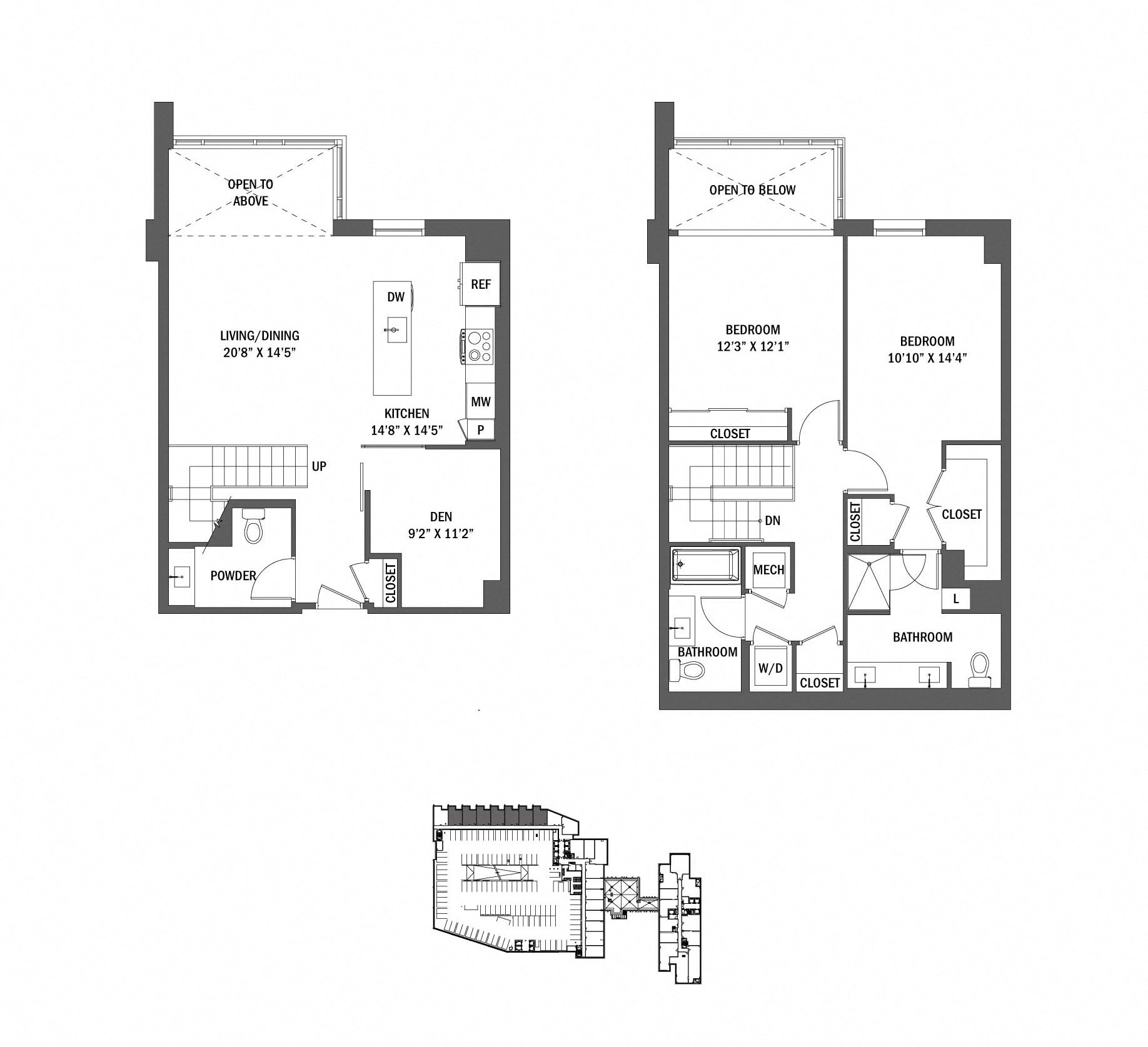 Floor Plan | Studio, 1, 2, 3 BR Apartments Reston VA | Signature