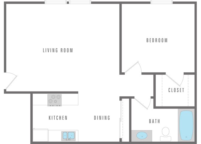 1 bed 1 bath