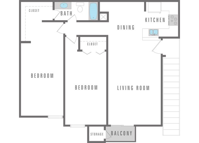 2 bed and 1 bath