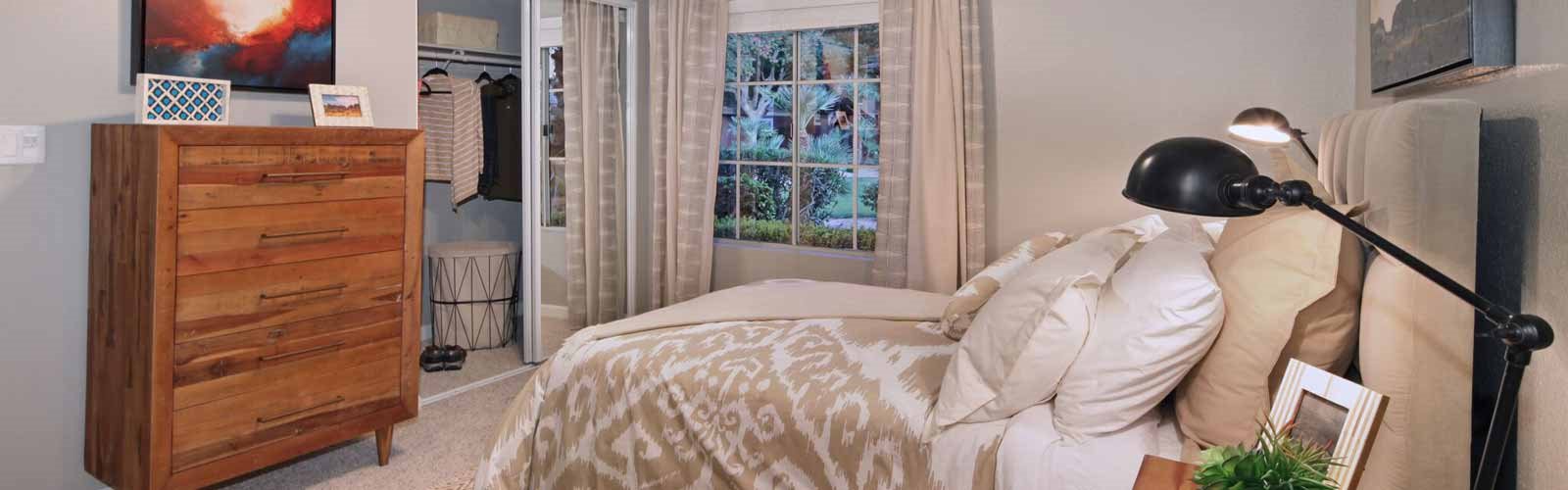 Comfortable Bedroom at Mirabella Apartments, Bermuda Dunes, CA