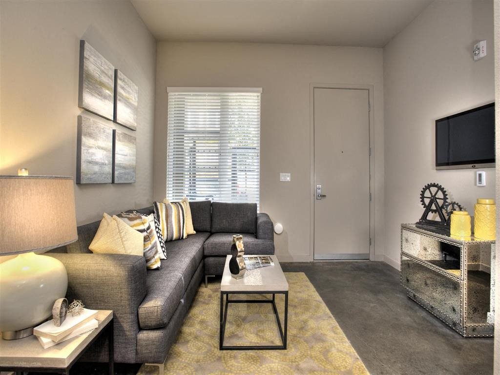 Mason at Hive Living room Brand New Apartments for Rent | Mason at Hive Apartments in Oakland, CA Now Leasing