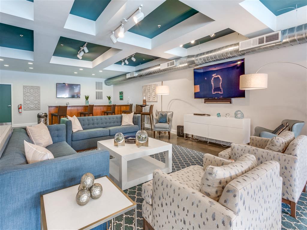 Posh Lounge Area In Clubhouse at Greenway at Fisher Park, Greensboro, NC