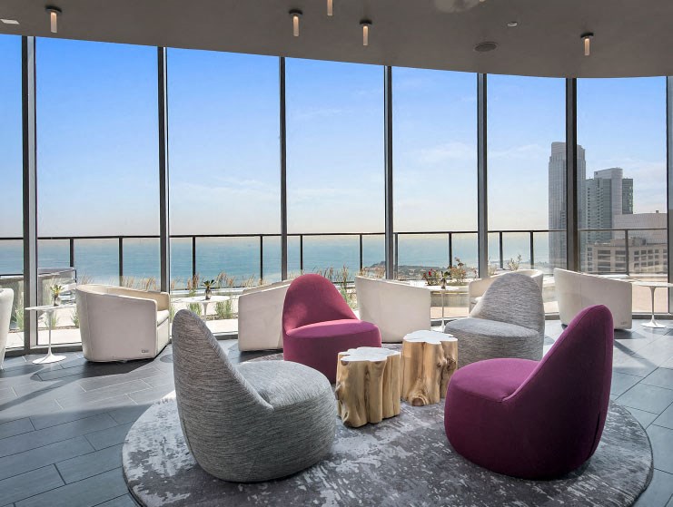Lovely Sea Views from Lounge at 1001 South State, Chicago, IL, 60605