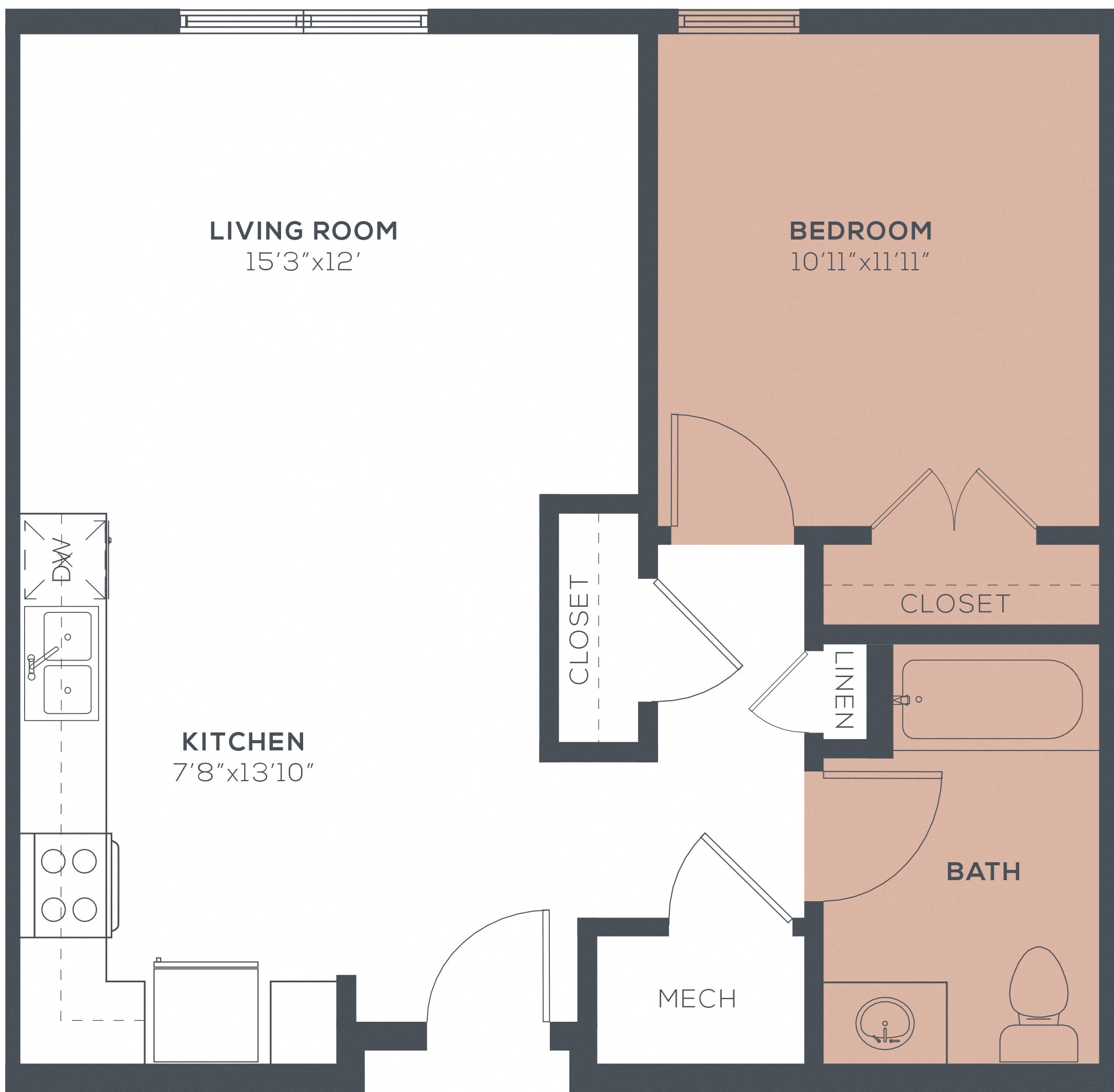 Floor Plans of Brookside Residences Apartment Homes in