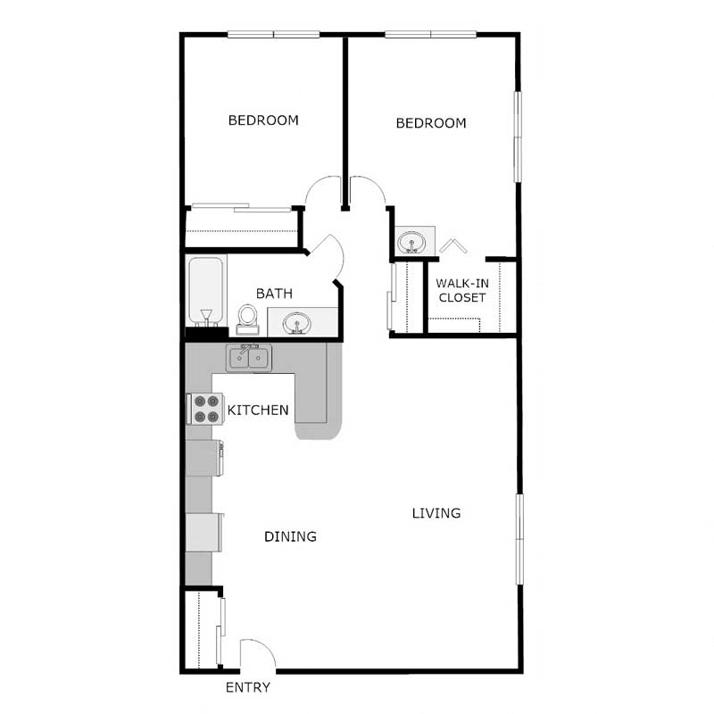 2 Bed 1 Bath Detached Garage-No Washer&Dryer