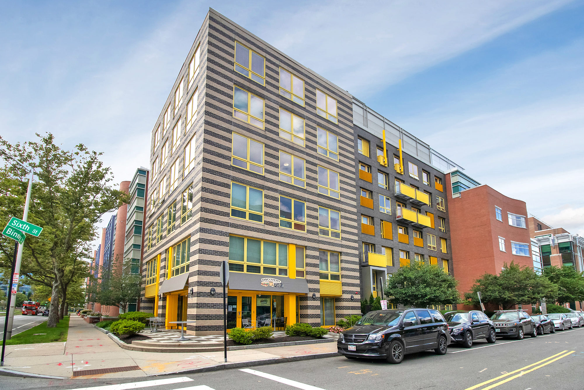 Kendall Crossing exterior building photo shows modern design