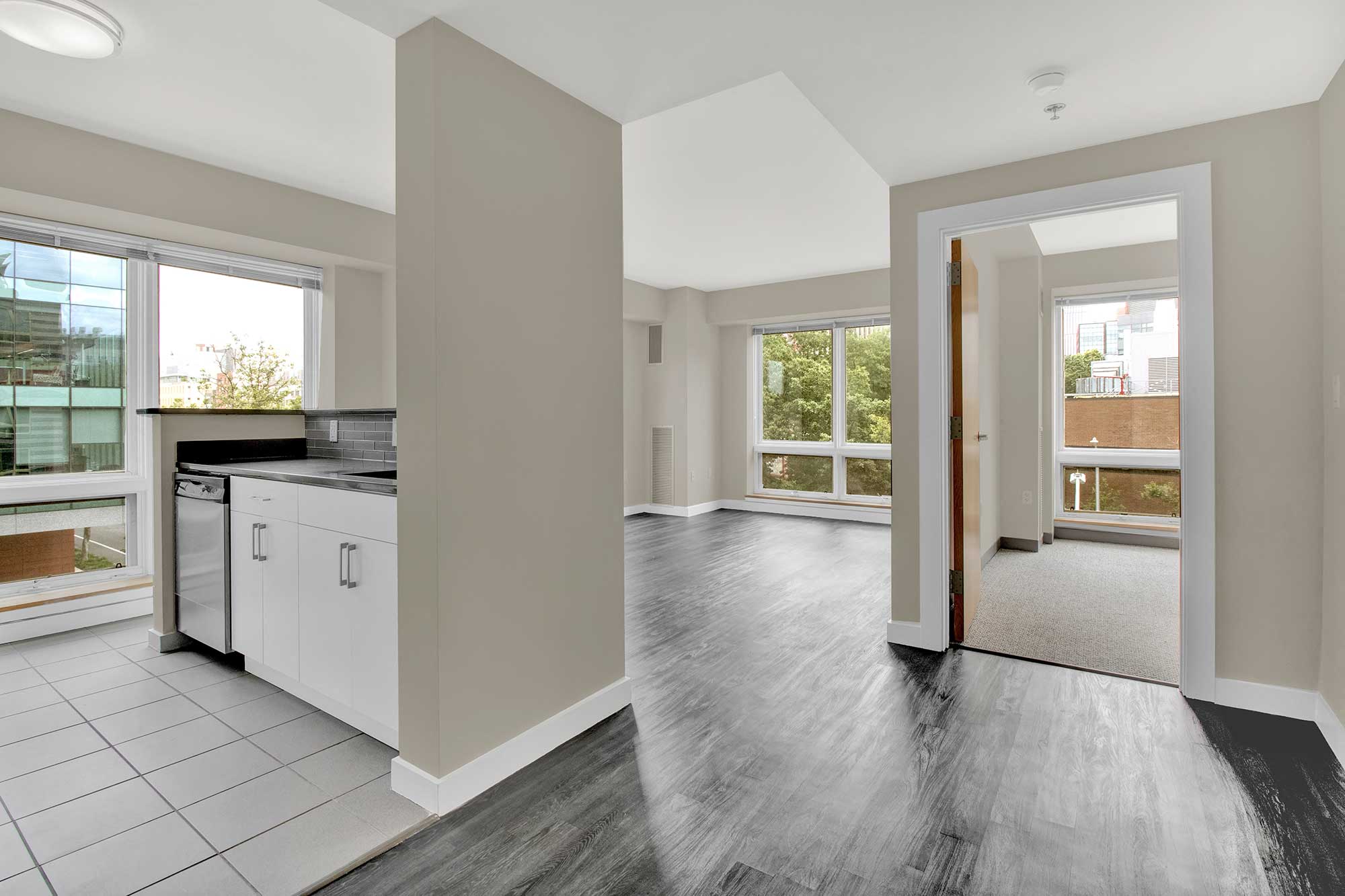 Open floor plans and lots of light with oversized windows