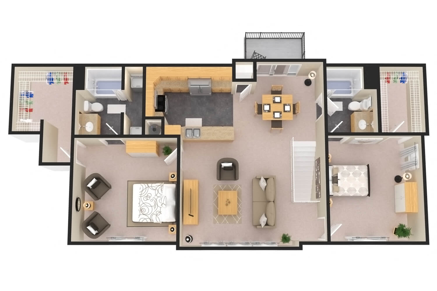 2 Bed Loft w/ $110 Attached Garage