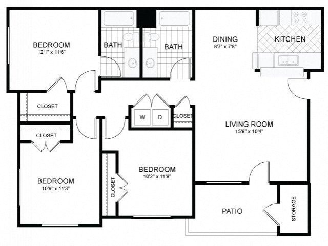 Floor Plans of Echelon in Lakewood, WA