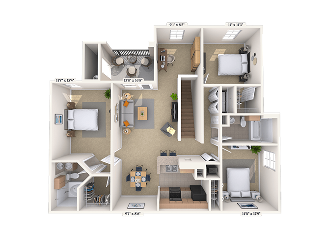 32B floor plan