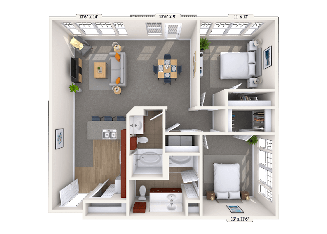 2 Bed/2 Bath