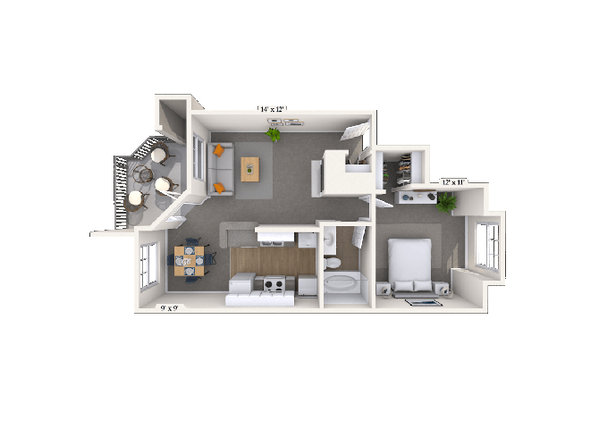 1 Bed/1 Bath