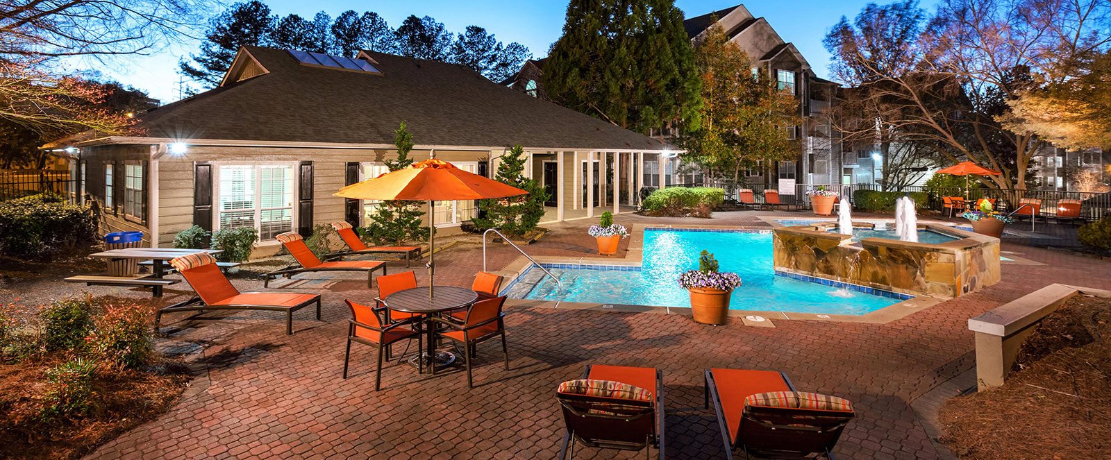 Resort Style Pool with Waterfall Feature and Poolside Wi-Fi Access at Park Summit Apartments, Decatur, GA 30033