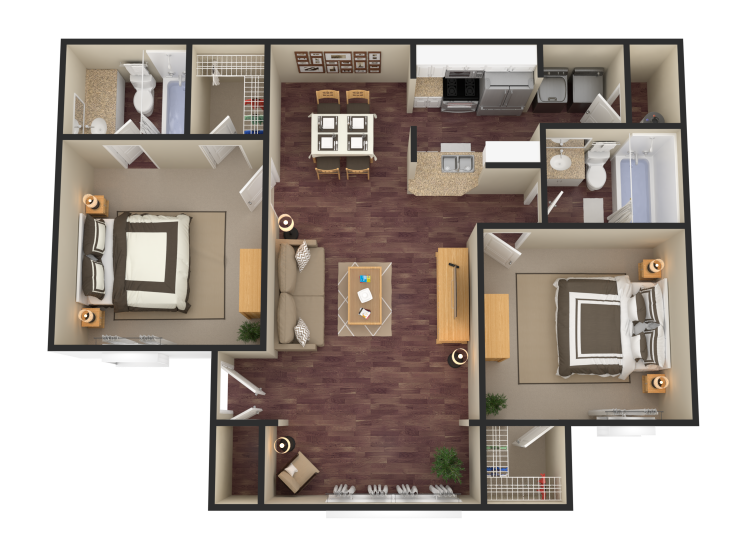 2 Bed 2 Bath Upgrade