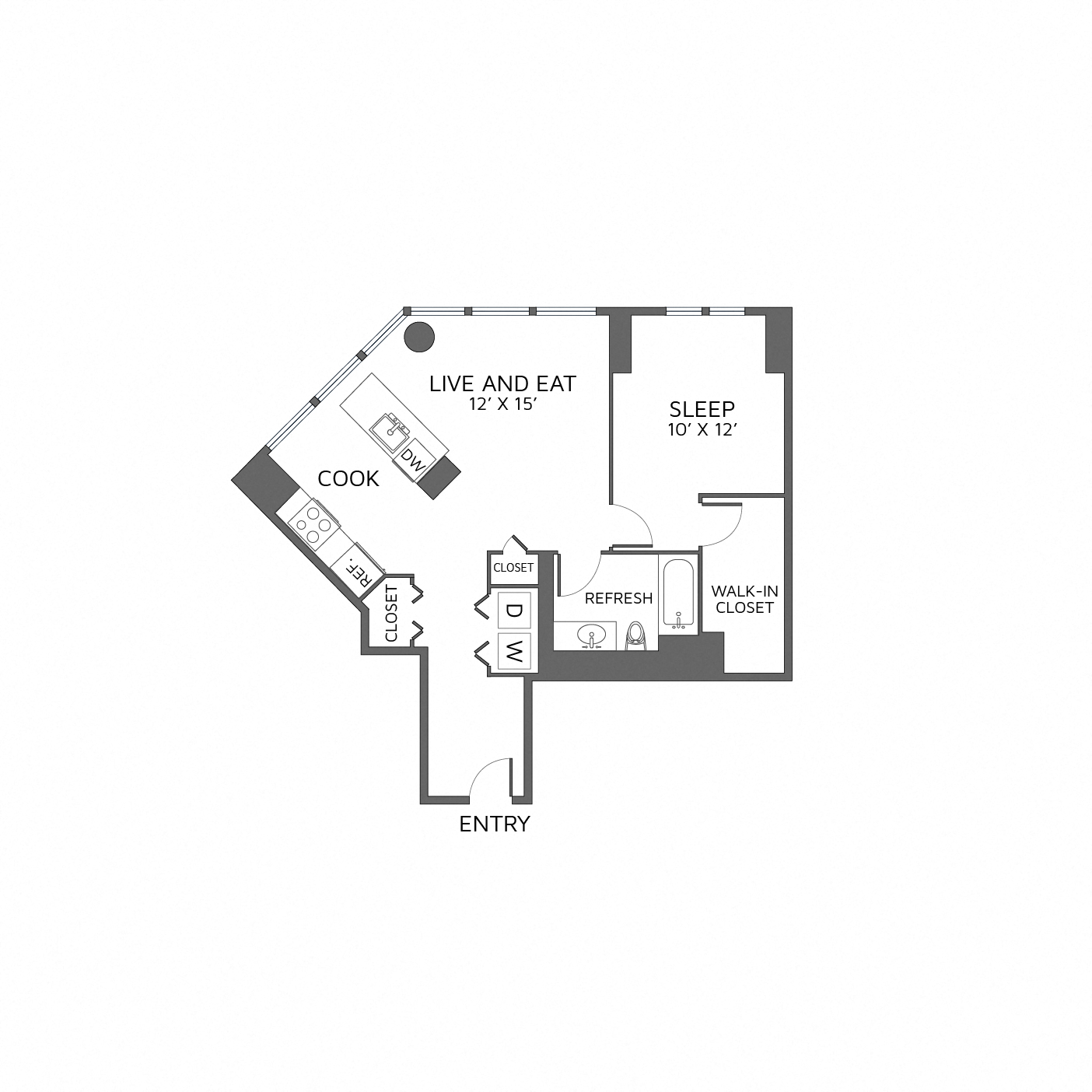 Floor Plan Image of Apartment Apt 1209