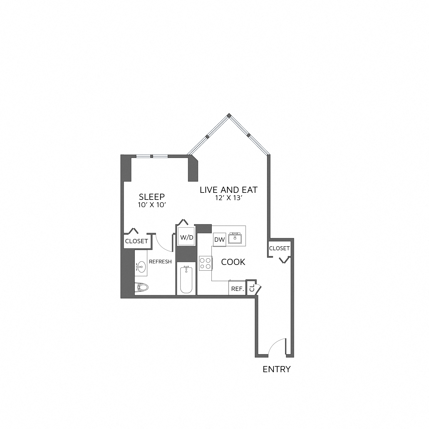 Floor Plan Image of Apartment Apt 1112