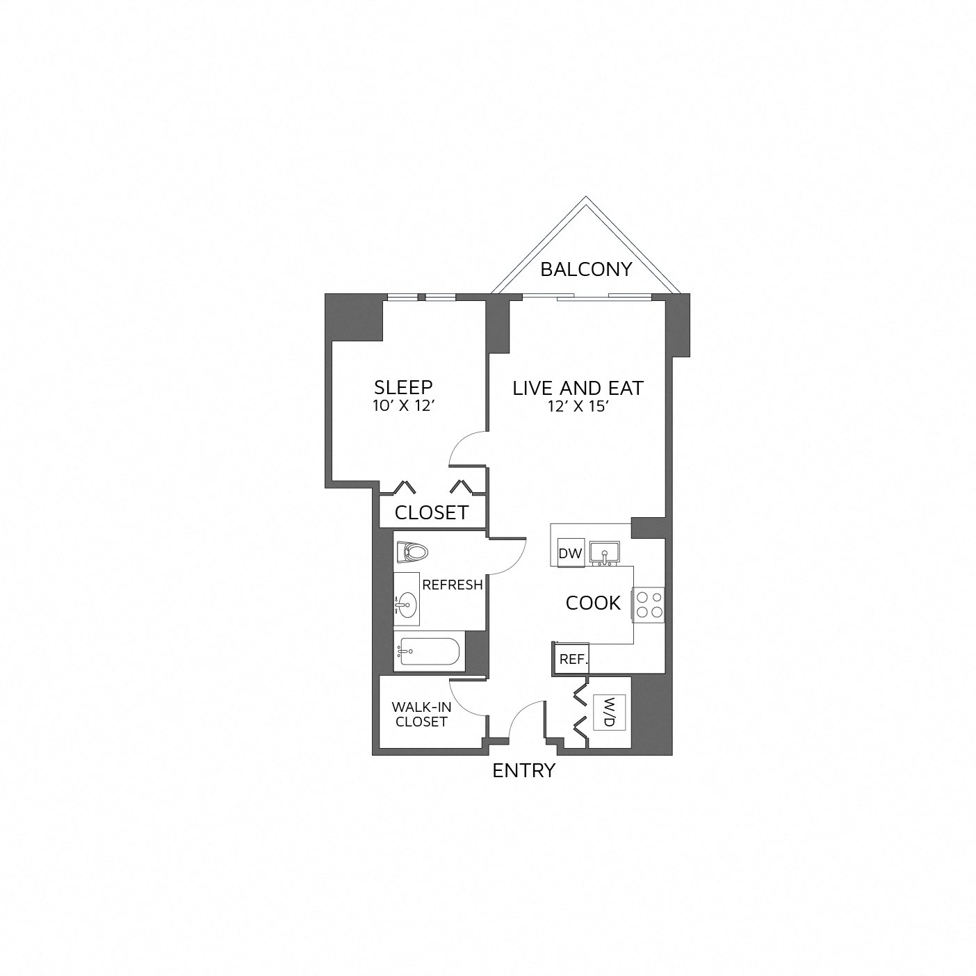 Floor Plan Image of Apartment Apt 1013