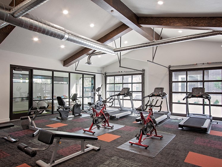 24 hour fitness center with cardio equipment