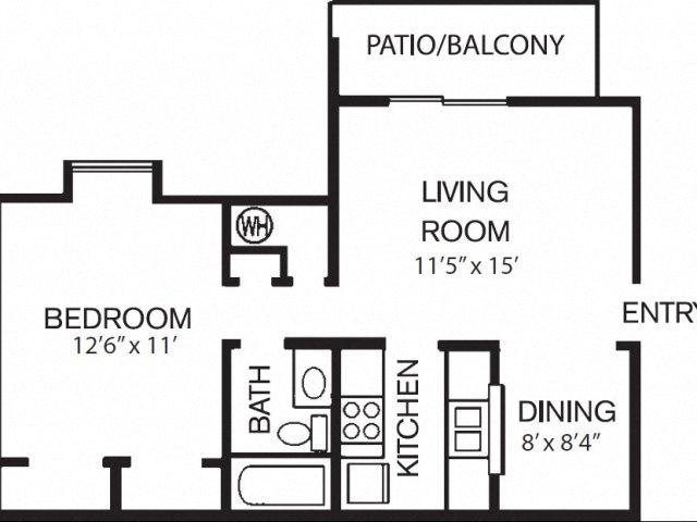Dogwood one bedroom one bath