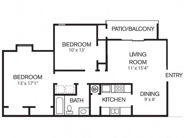 Magnolia. 2 bedroom 2 bath