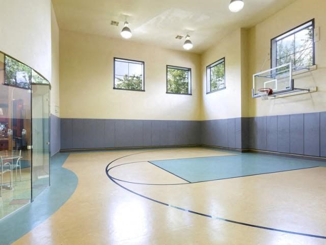 Indoor half basketball court