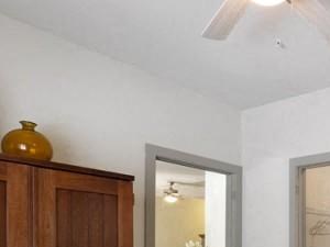 Bedroom with living room access and bathroom access