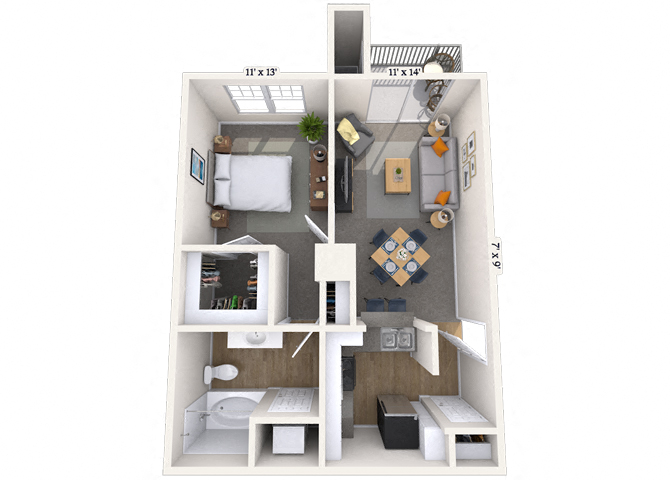 Chelsea 1C floor plan
