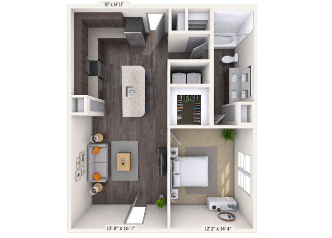 Brown floor plan