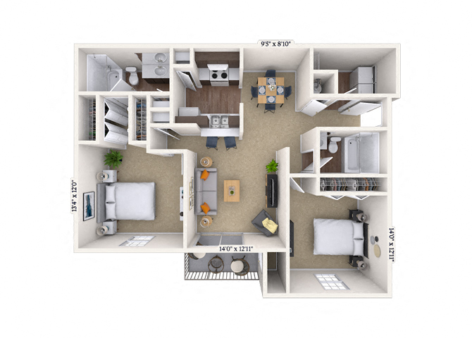 2 Bed/2 Bath
