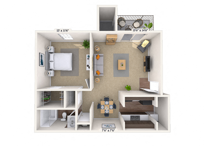 1 Bed/1 Bath
