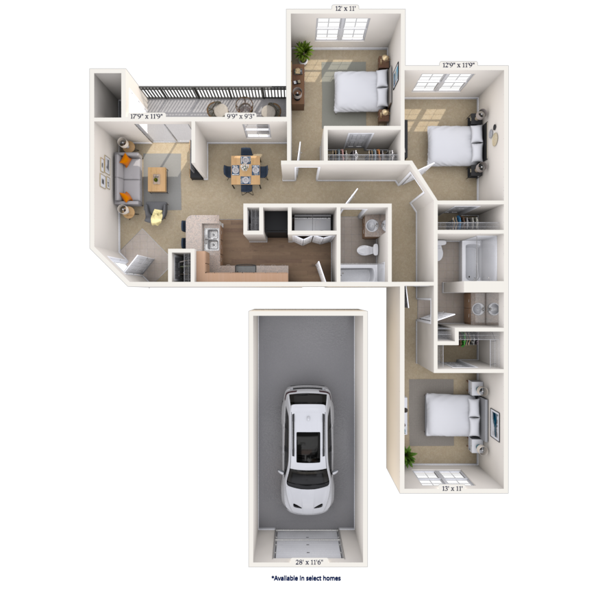 The Magnolia floor plan
