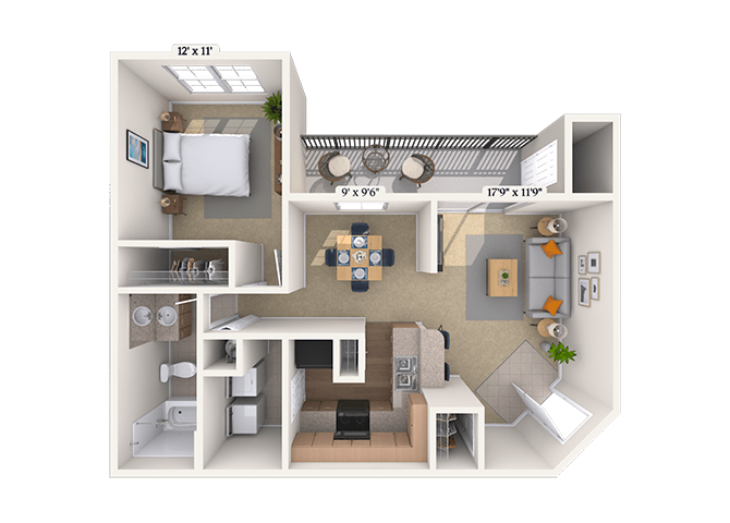 1 Bed/1 Bath