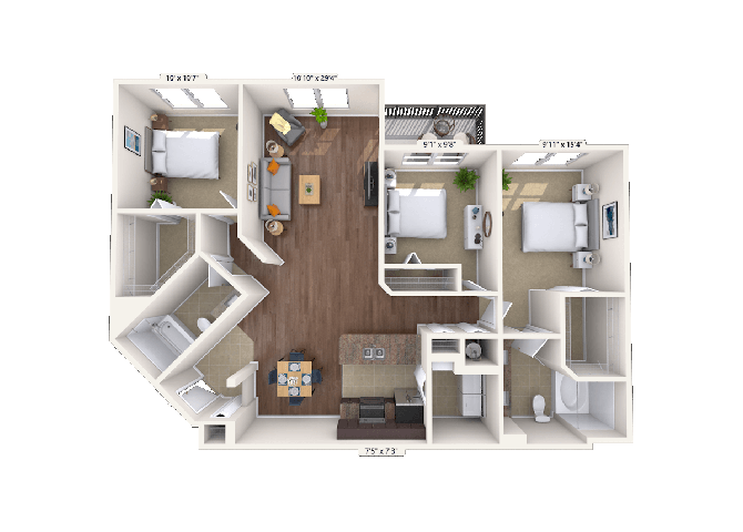 3 Bed/2 Bath