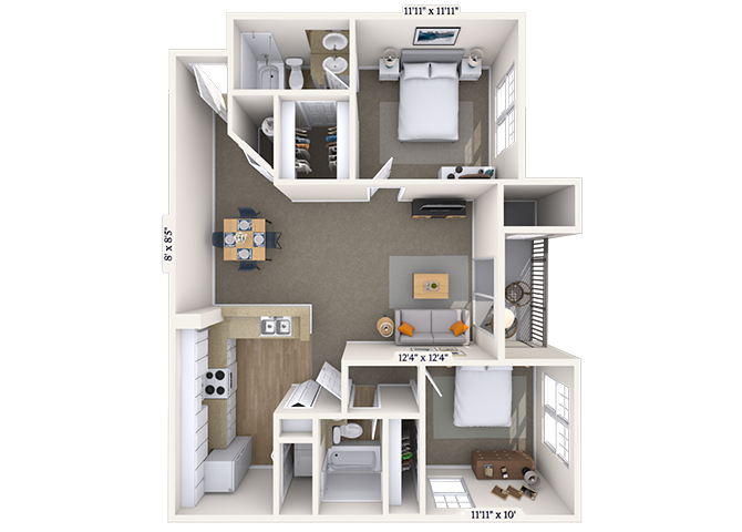 2 Bed/2 Bath