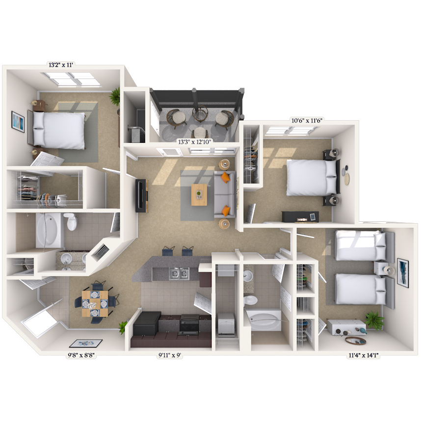 32B floor plan