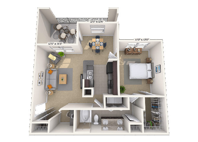 1 Bed/1 Bath