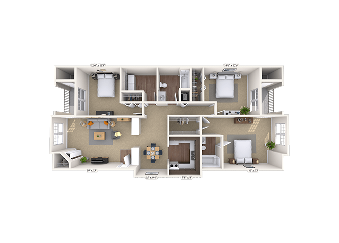 32B floor plan