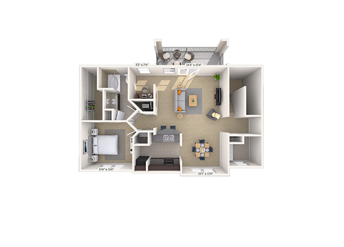 The Endicott IIB floor plan